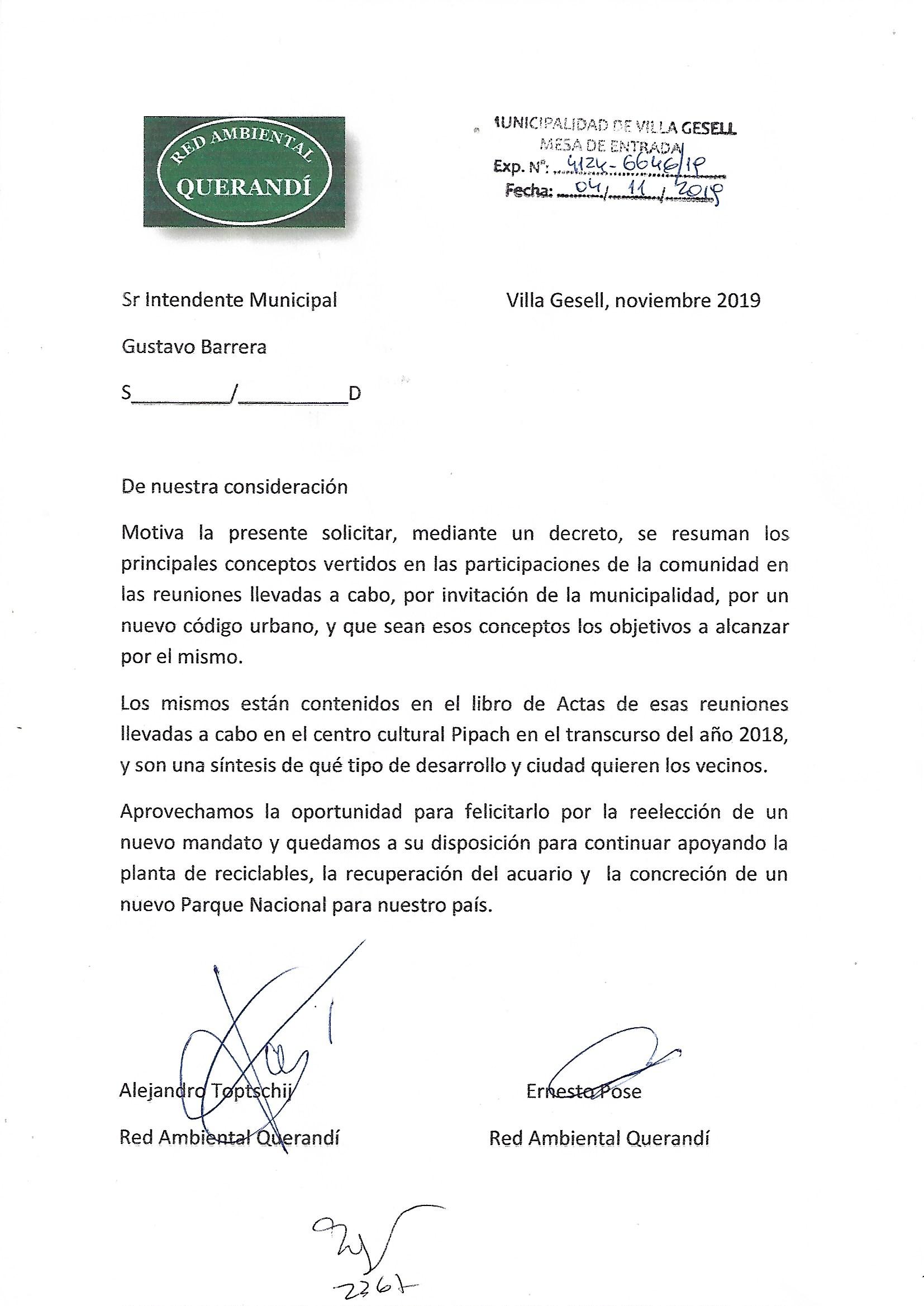 solicitud sobre cou