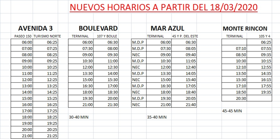 NUEVOS BUS MARZO 2020