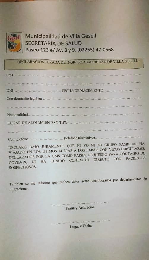 planilla declaracion jurada