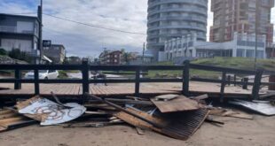 Villa Gesell : daños en el frente costero tras el temporal del fin de semana