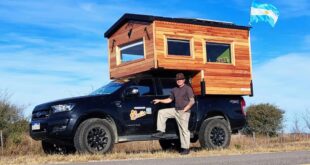 Dejó su veterinaria de Mar de Ajó, construyó una casa sobre una camioneta y salió a recorrer la Argentina sin fecha de regreso